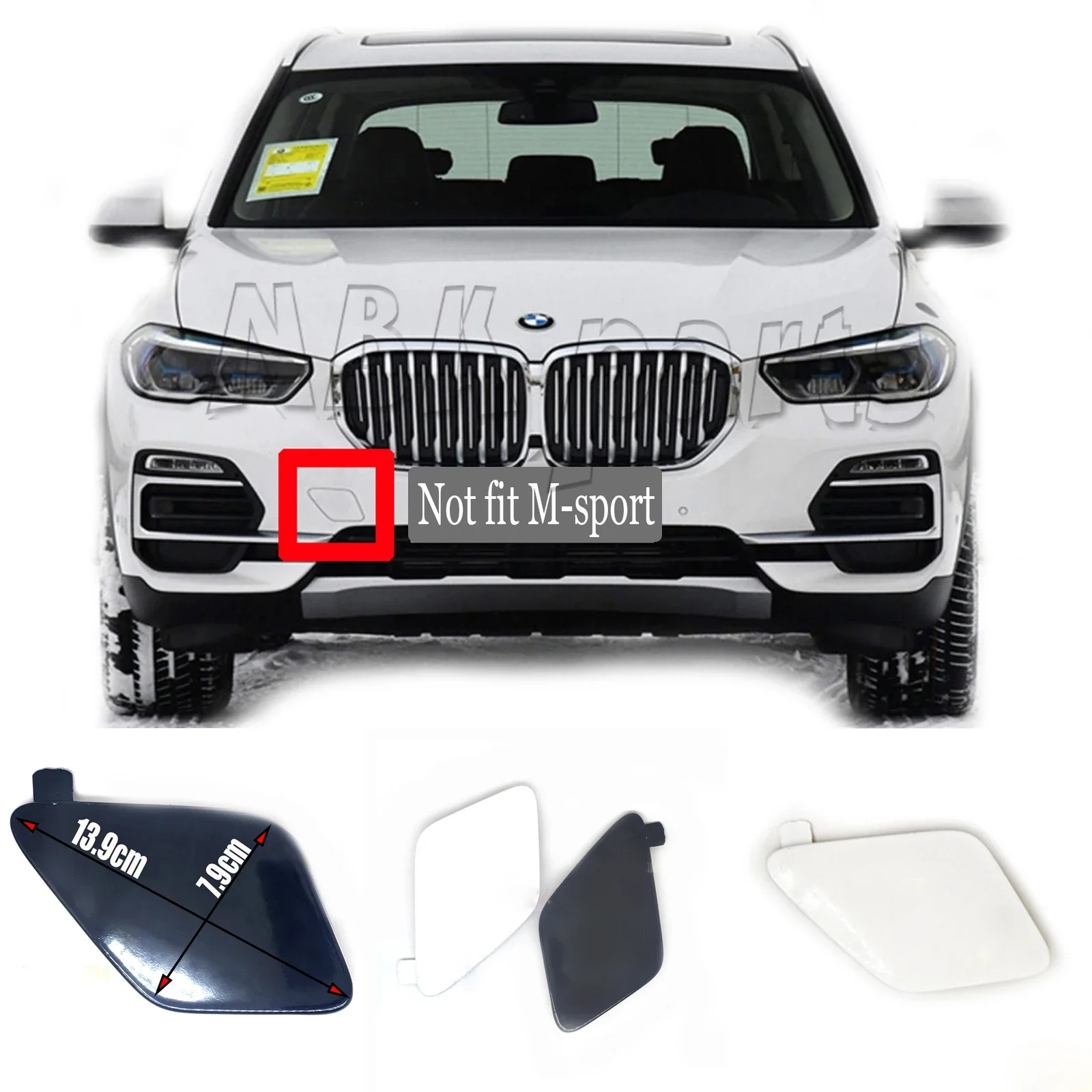 Fit 19-21 BMW X5 G05 25dX 30dX 30iX 40iX 45eX 50iX Front Tow Cover 51119492880