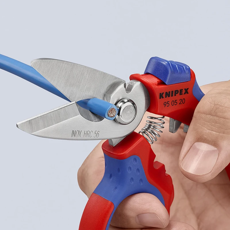 KNIPEX 95 05 20 SB Angled Electricians\' Shears 6-1/4\