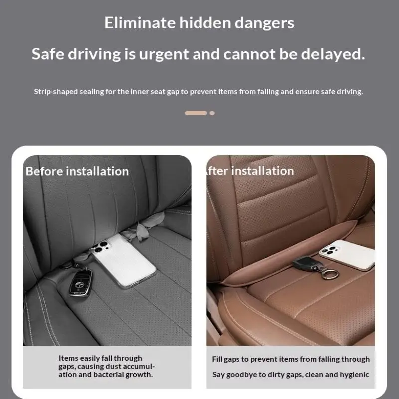 New Plug-In Car Seat  Filler Elastic EVA Car Seat Crevice Filling Strip Universal Seat Blocker Prevent Dropping Car Accessories