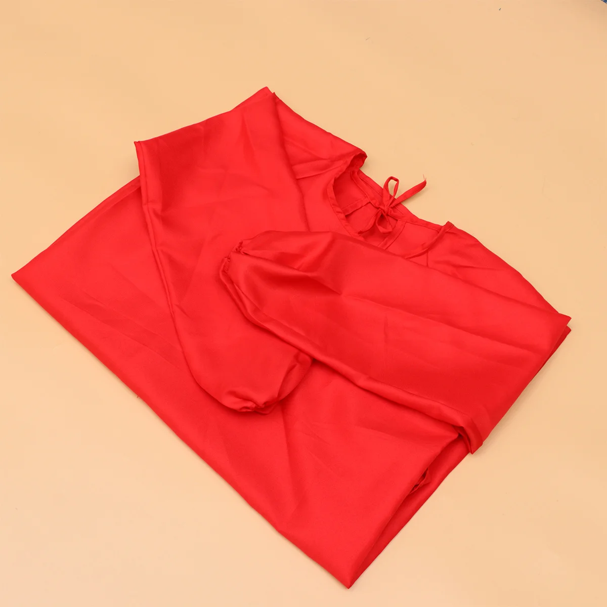 

1pc Long Sleeve Kids Painting Apron Cover Art Smock Watercolor Protective Reusable Drawing Coat For Children L Red