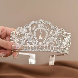 Luxury Crystal Crowns Rhinestone Tiaras Pageant Diadem Hair Comb Headpieces Bridal Wedding Party Children Hair Accessories