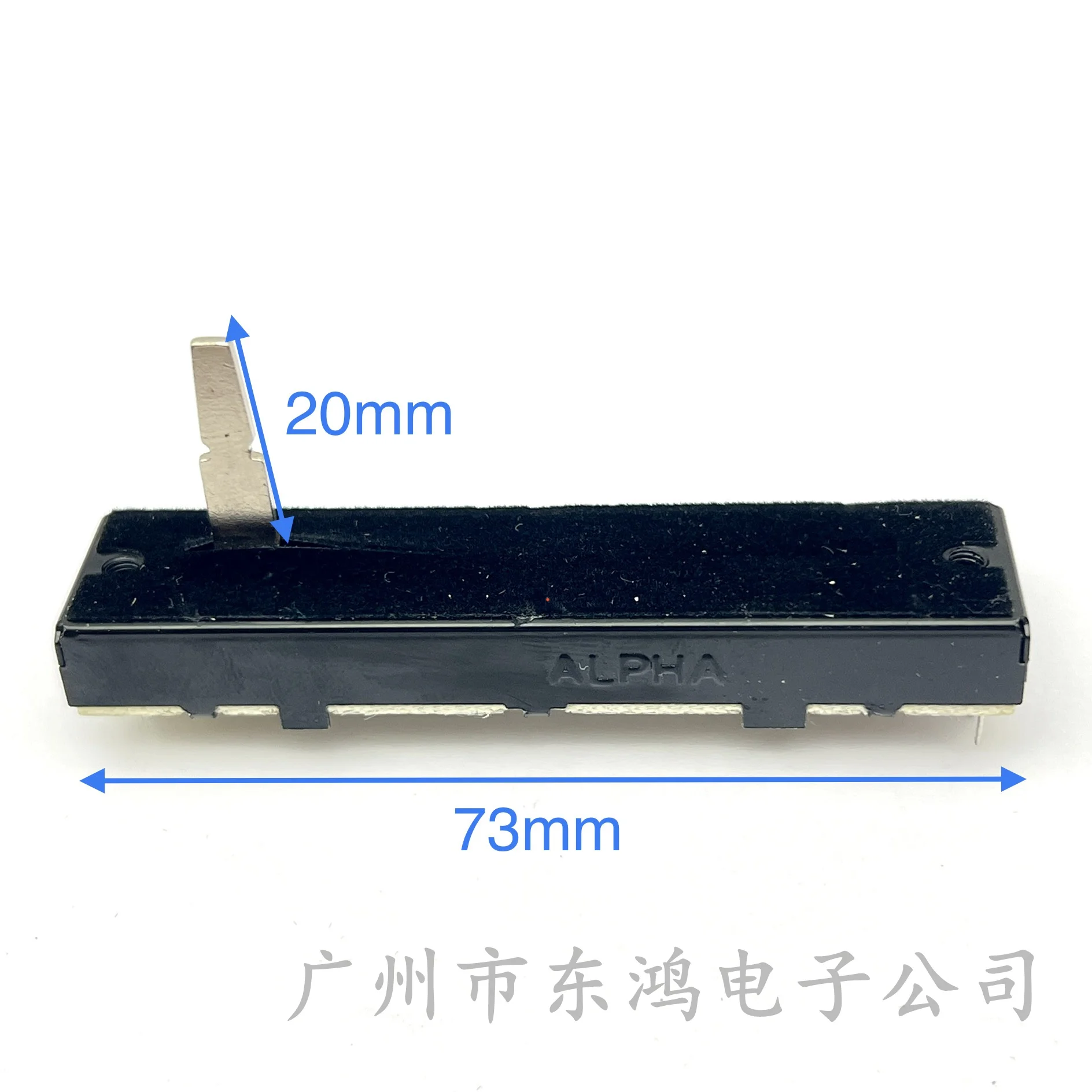 1 pcs Taiwan ALPHA 73mm straight slide potentiometer single 20k shaft length 20MM