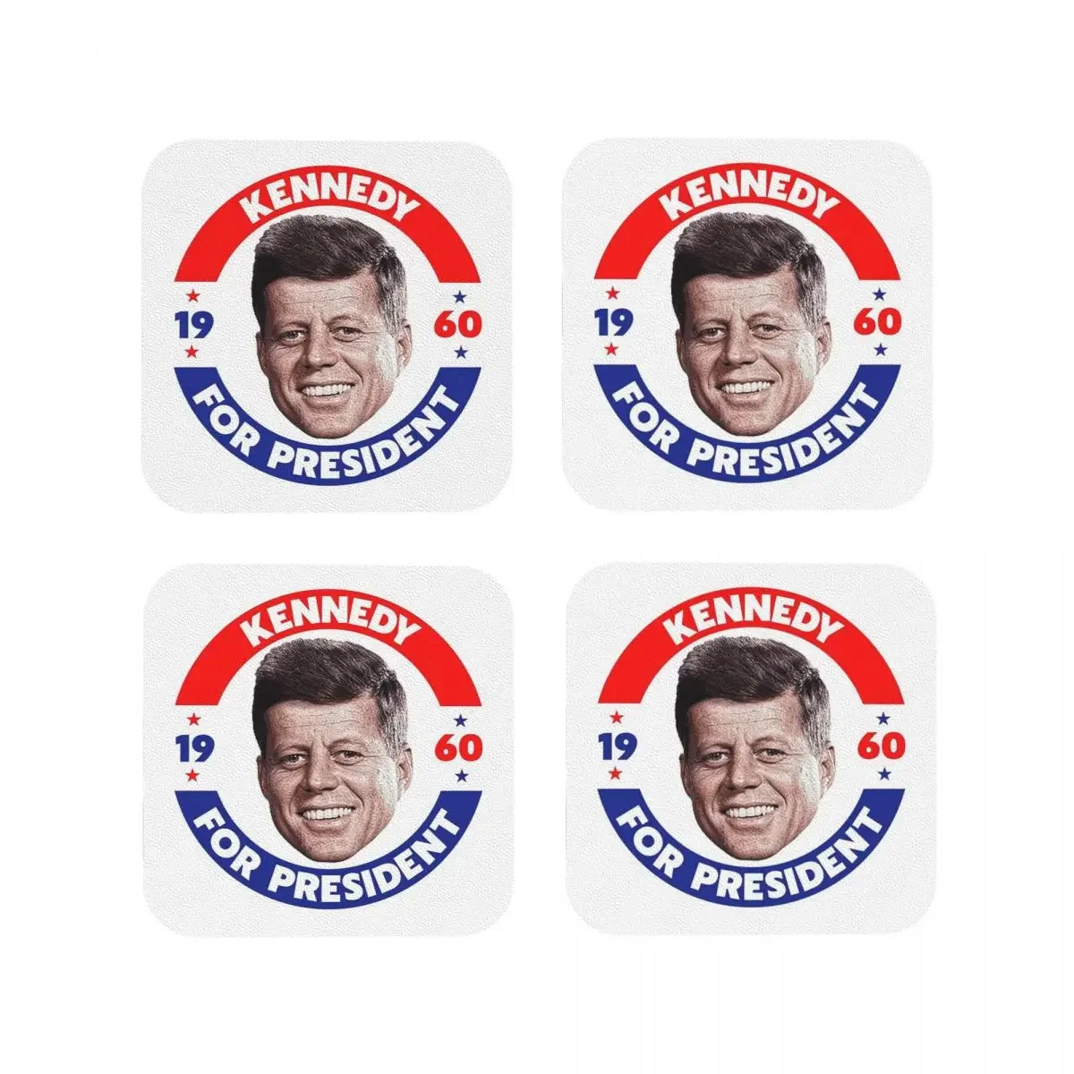 مفارش مطبخ لديكور المنزل ، مفارش قهوة ، وسادات أدوات مائدة منزلية ، فنجان مطبخ ، John F ، FK costers ، JFK in our ، طقم من 4