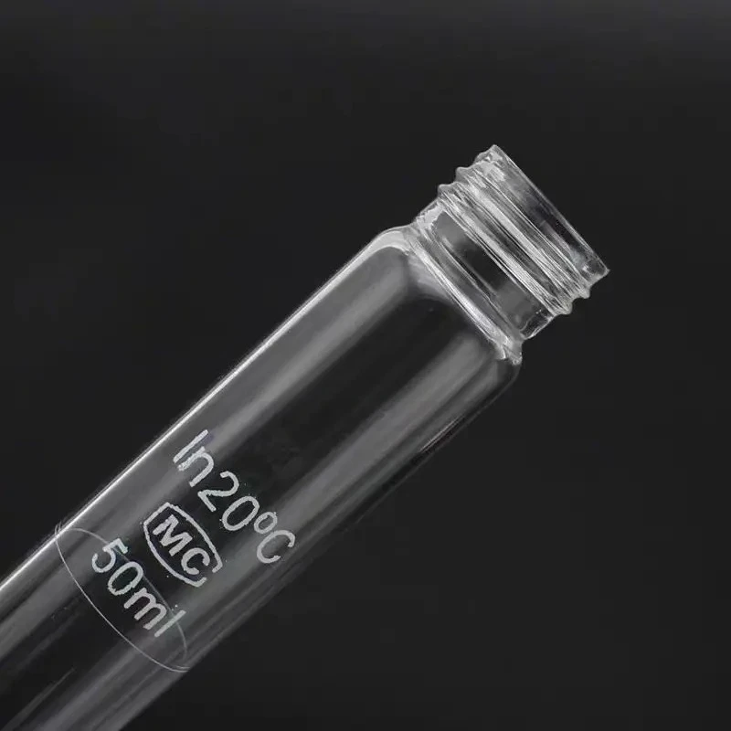 Screw mouth colorimetric tube 10 25 50 100ml glass colorimetric tube laboratory with scale stopper and cover screw mouth scale t