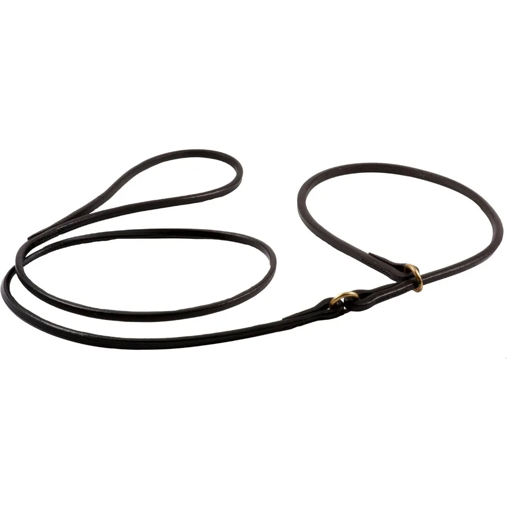 مجموعة مقود وأطواق جلدية متينة للكلاب - مريحة وسهلة الاستخدام - رصاص متكامل للانزلاق للكلاب #3