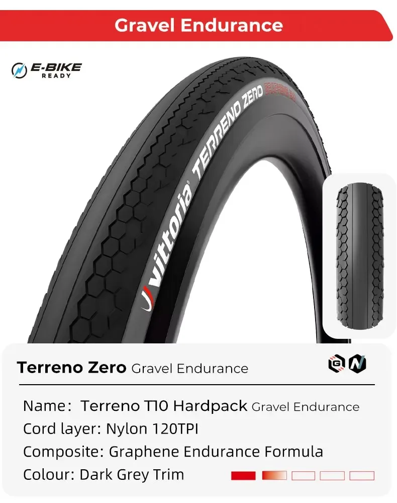 Vittoria TERRENO ZERO Rennrad Gravel Straßenreifen Fahrrad Tubeless Hardpack Reifen 700x37C 700x40C Rennrad faltbare Reifen – Detail 9