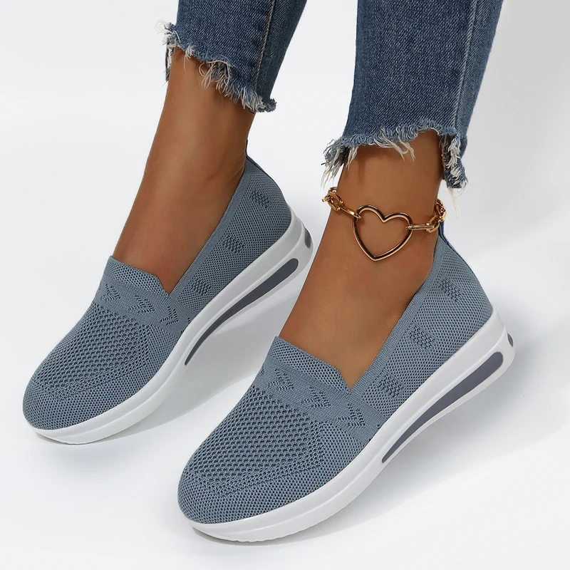 Spring Autumn Women Casual Sport Sneakers Women's Breathable Slip-On Shoes Female Light Platform Shoes Zapatillas Mujer Sneakers
