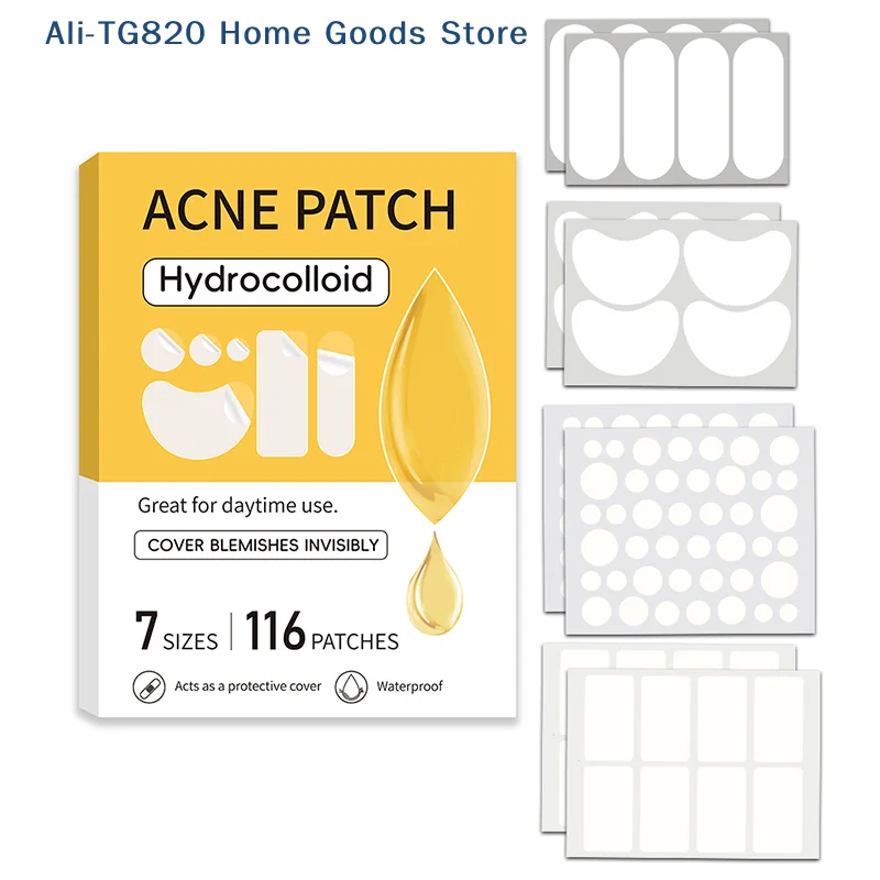 [TG820]116Pcs Invisible Anti- Repair Patches - Pimple Removal Spots Marks Concealer Beauty Makeup Tool For Facial Blemish Care