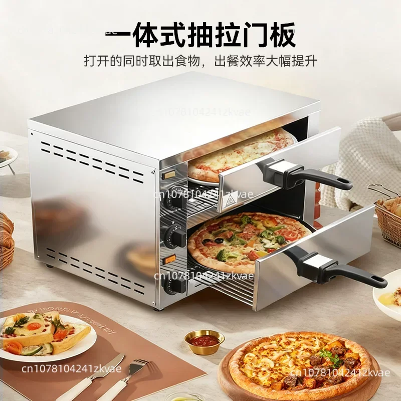 Commercial Electric Pizza Oven Single Double Layer Baking Equipment For Chicken Wings Baking