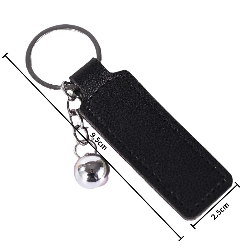 โลโก้ที่กําหนดเองพวงกุญแจเปล่า PU หนังเลเซอร์แกะสลักพวงกุญแจรถอุปกรณ์เสริมหลายสีส่วนบุคคล Key Chains