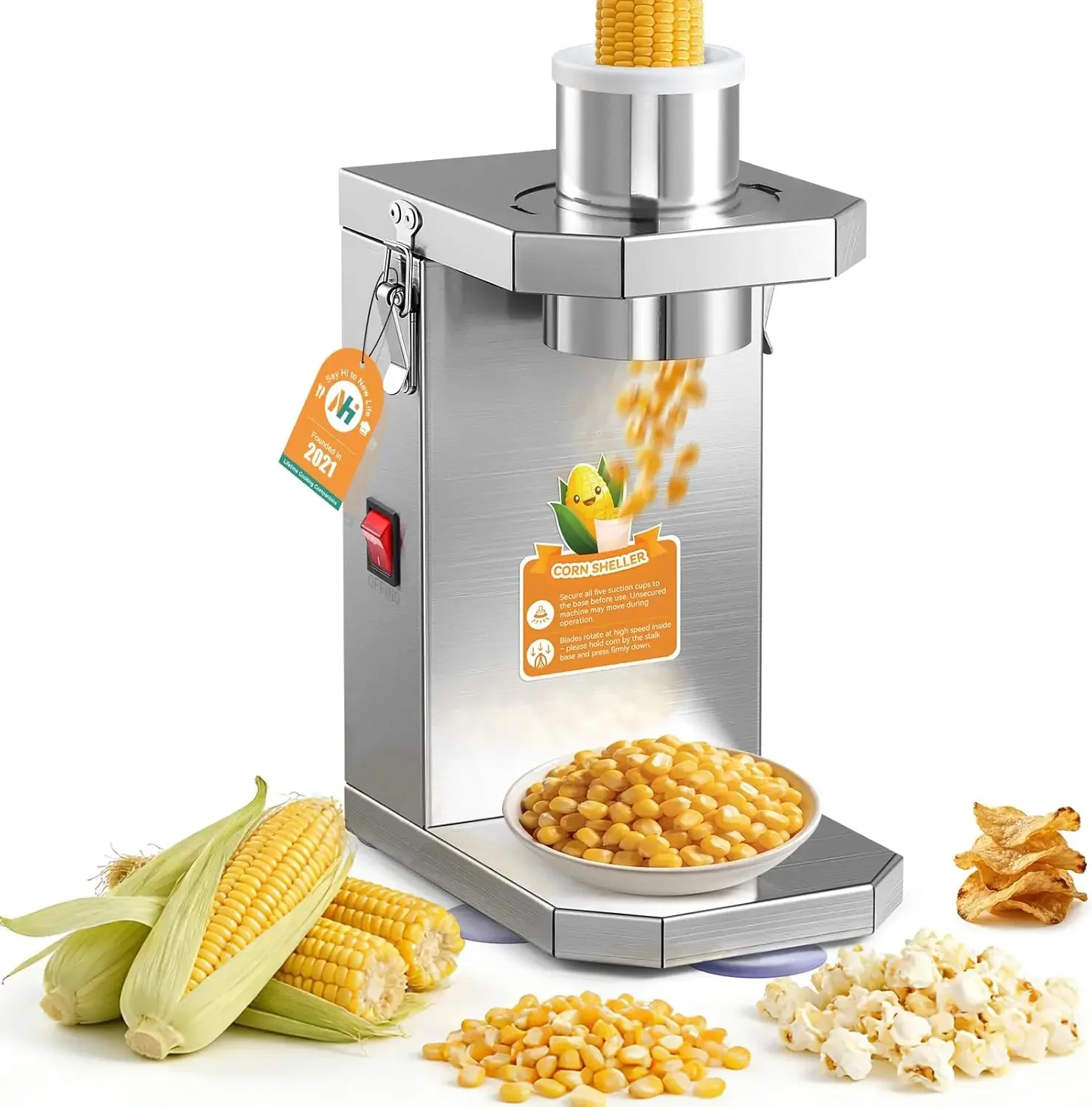 

Electric Corn Sheller Thresher Corn Peeler Stripper Tool Home Commercial Farm