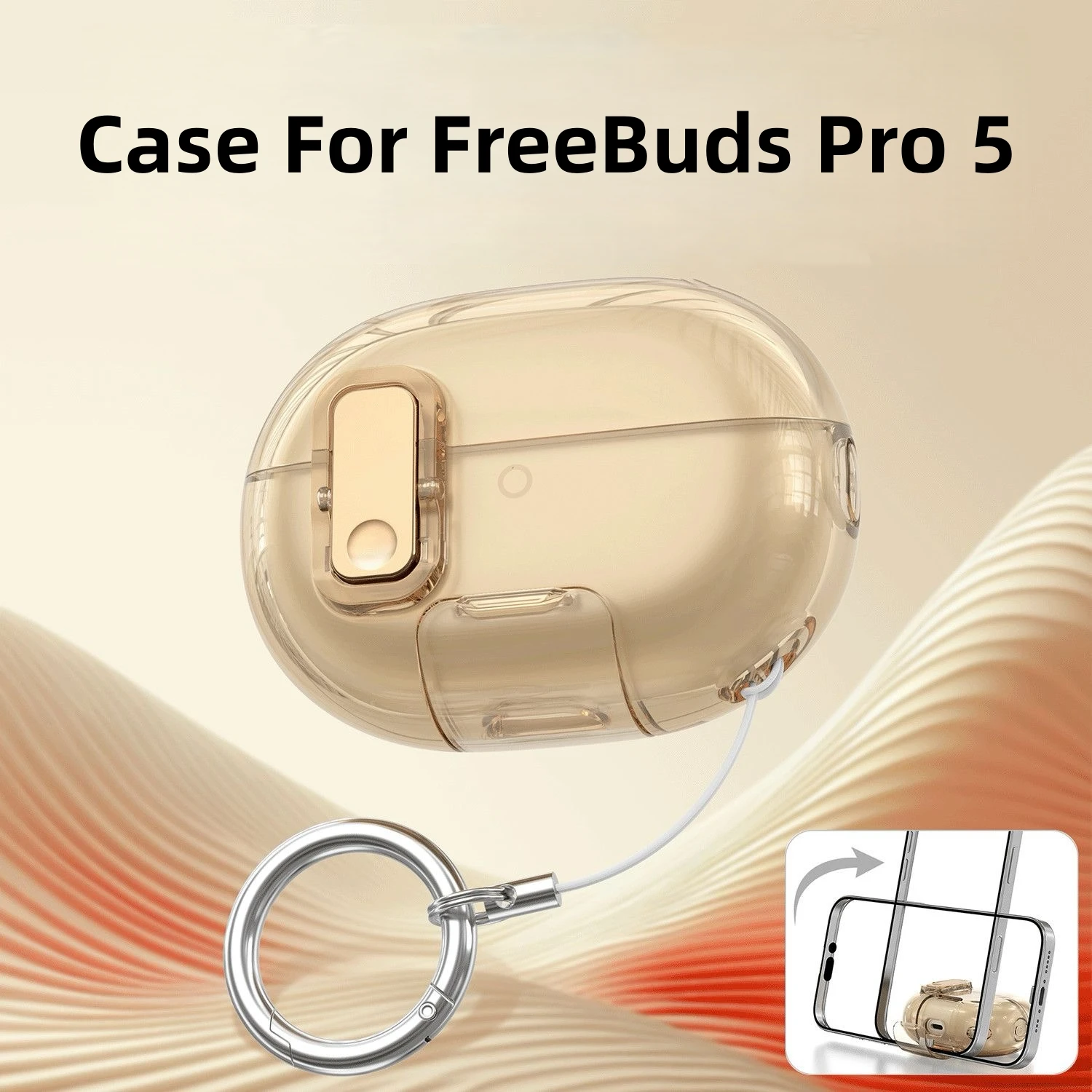 

For Huawei FreeBuds Pro 5 Transparent Crystal Wireless Bluetooth Earphone Case Soft TPU Clear Switch Lock Cover For pro 5 case