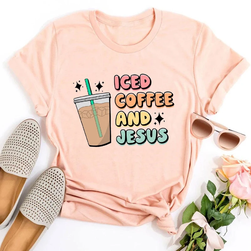 

Coffee Jesus Shirt Christian Shirts Faith Coffee Tee Coffee Lover Shirt Jesus Love Tee Cute Jesus Gift Mother's Day Shirt M