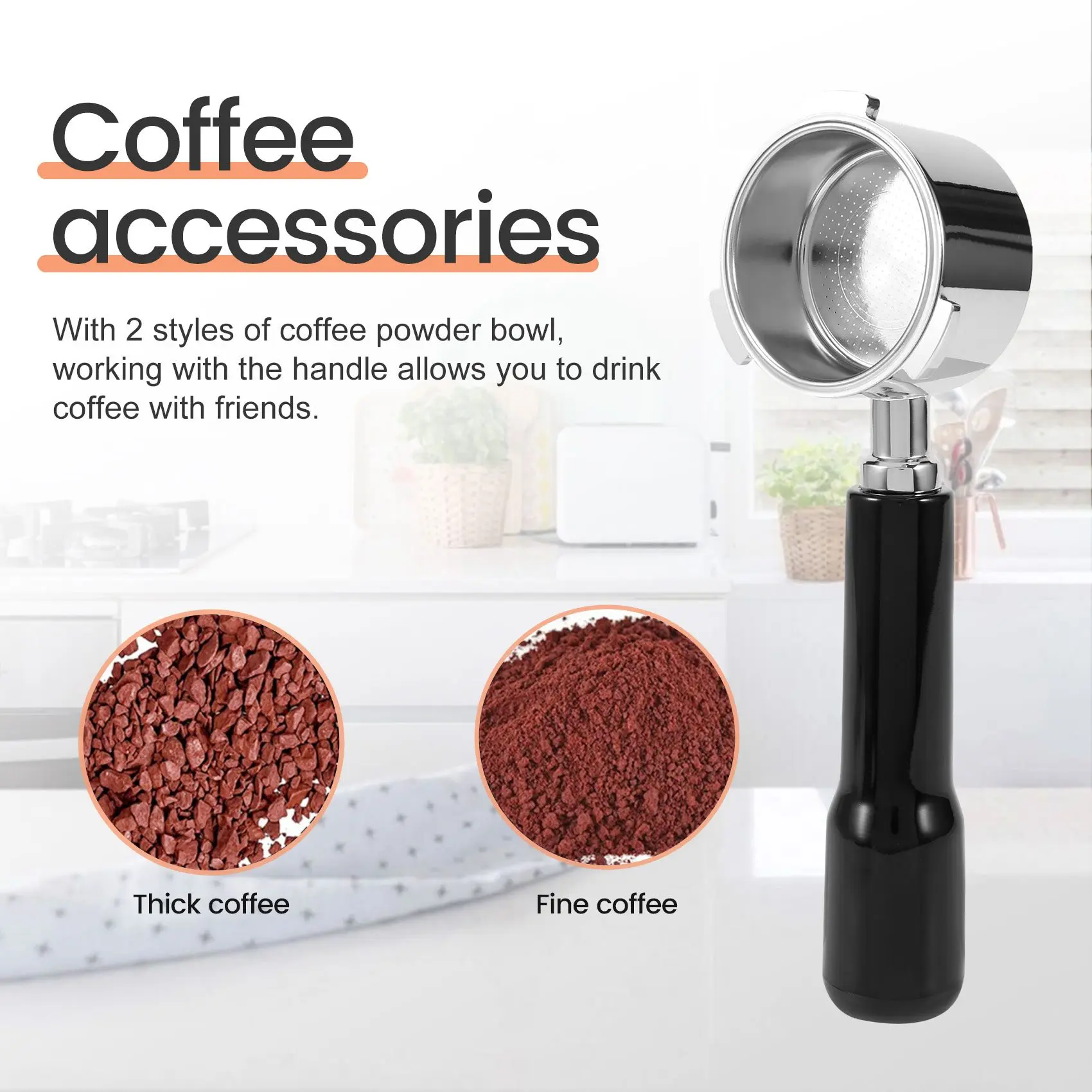 Porte-filtre à expresso pour Delonghi EC685 EC680, 51mm, avec bol en poudre de café, sans fond, 2 styles