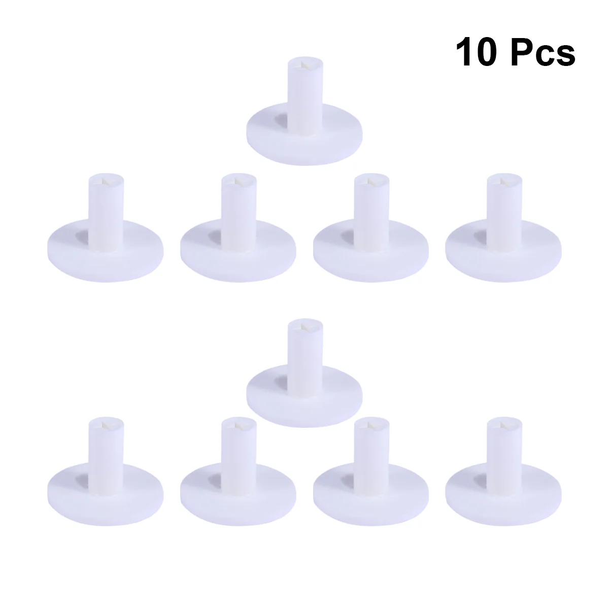 10 Pcs Rubber Tee Mat Tees for Practice Driving Range Mats Accessories Supplies (White)