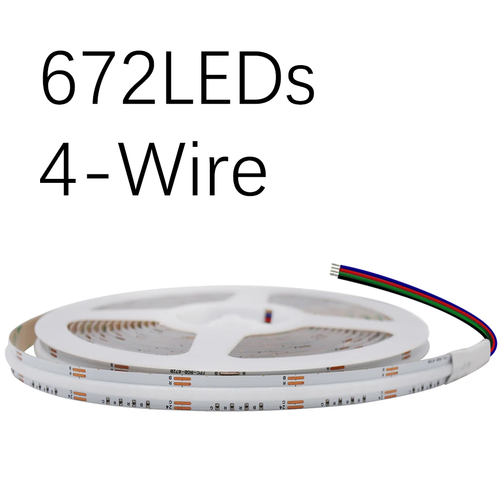 LED Strip Light RGB DC 24V 672leds 4Pin 4Wire 10mm Flexible Ribbon LED Tape For Room Party Decor TV Backlight Changing Color