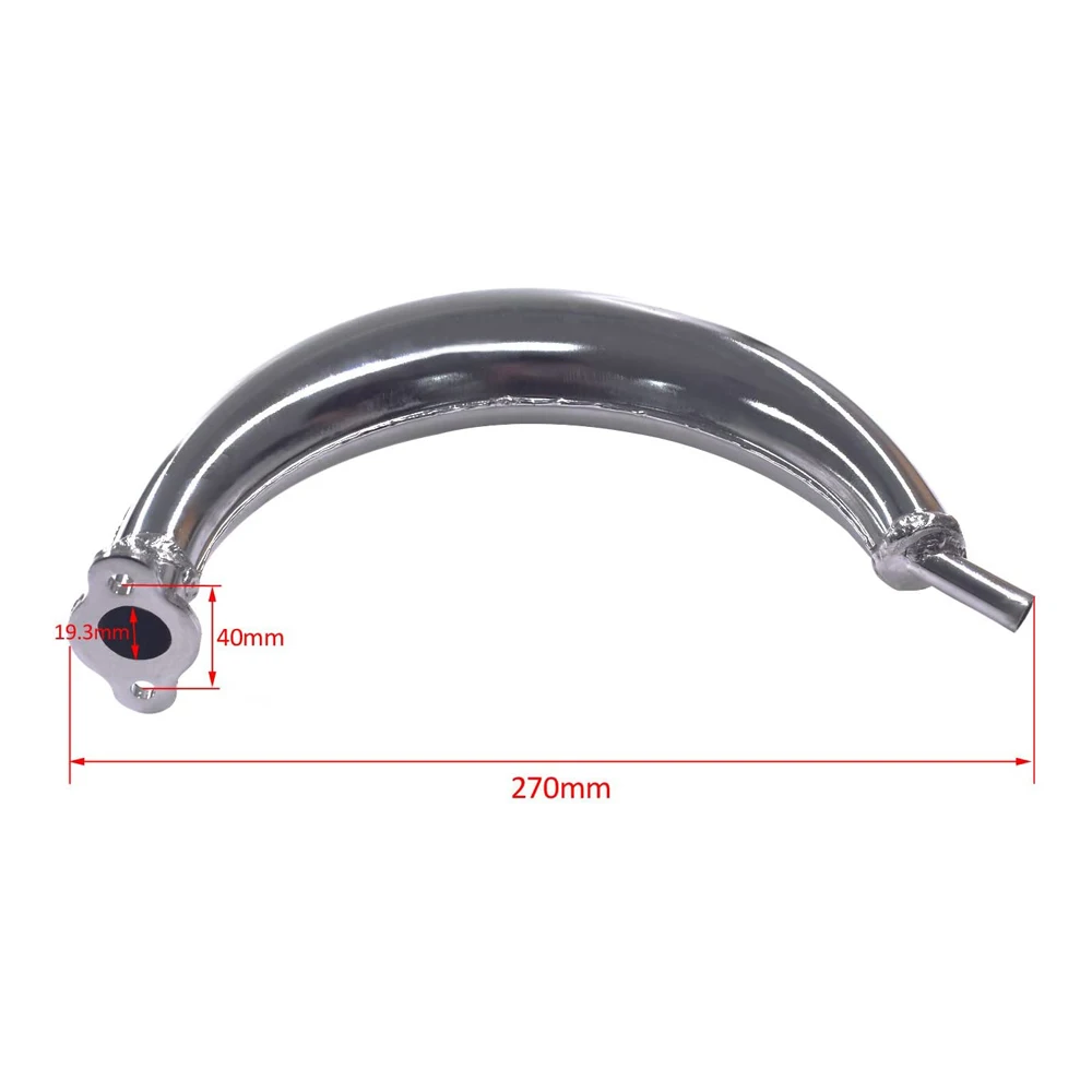 40mm Banana Silencer Muffler Exhaust Pipe Chrome Upgrade  For 49cc 60cc 66cc 80cc 2-Stroke Engine Motor Motorized Bicycle Bike