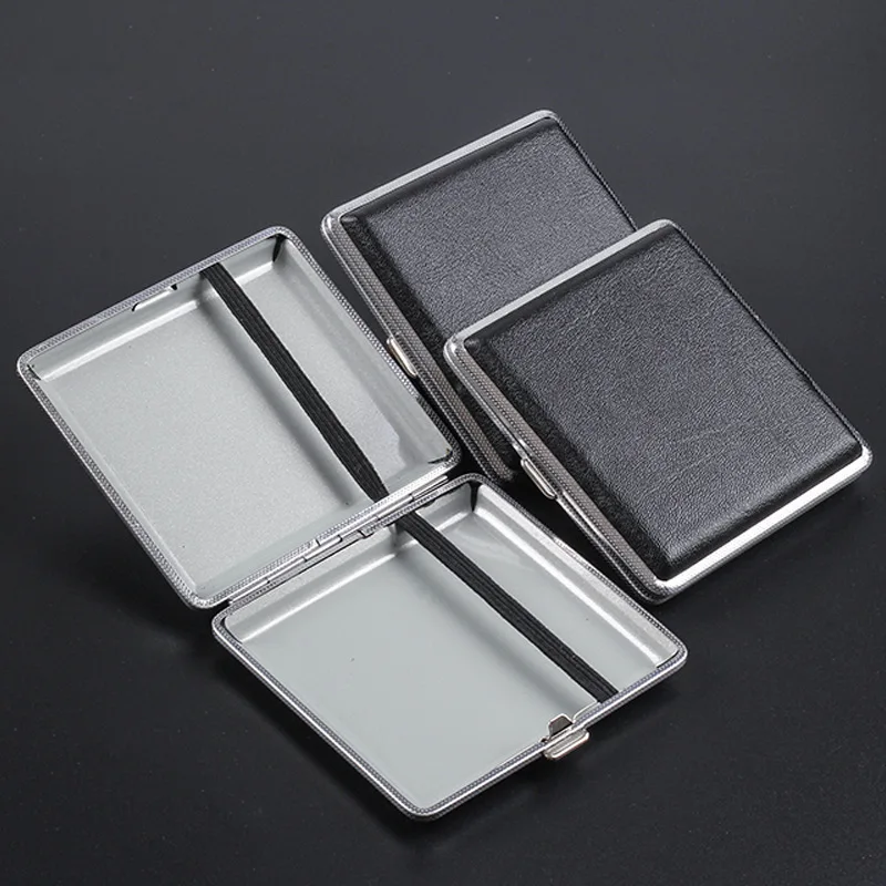 Double-open Leather Cigars Cigarettes Cases Box Holder for 20 sticks Cigarettes Case Container Holder Tobacco Cigarette Boxes