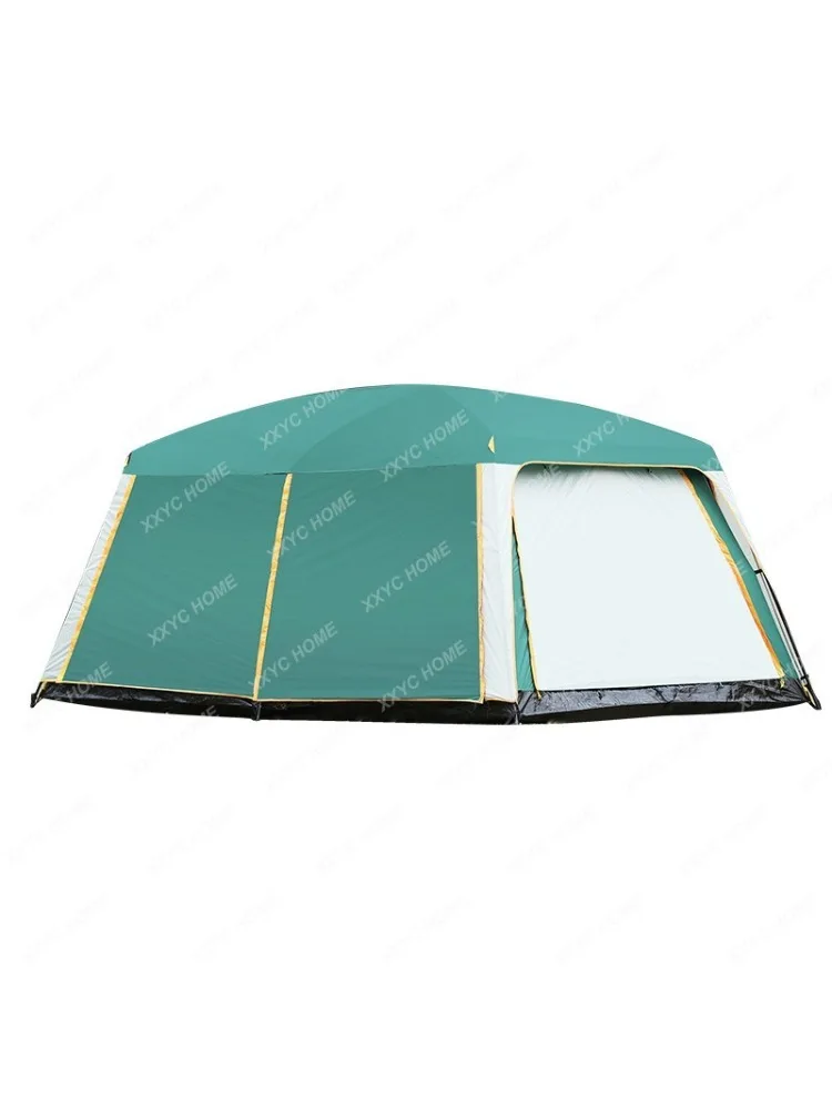 Outdoor Camping Tent Thickened Rain-Proof Camping Equipment Silver Pastebrushing Sun Protection Outdoor Multi-Person Tent