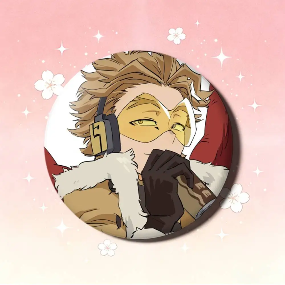 BNHA Hawks M-MHA Badges 25 32 44 58 75 mm Round Fans Collect Friends Gifts Brooch Souvenir