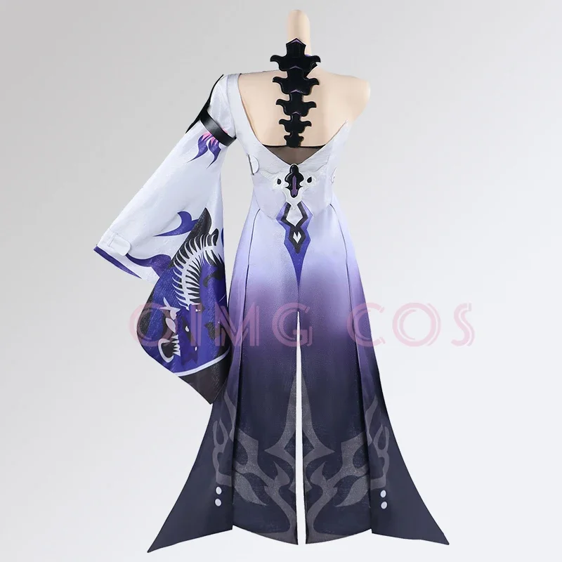 Acheron traje cosplay masculino, traje de empregada francesa, trilho estrela honkai, uniforme de carnaval, jogo de Halloween, peruca anime