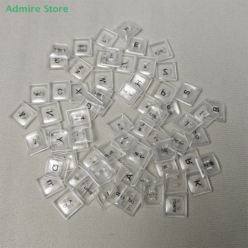 

70Key Chocfox CFX Black White Transparent Low Profile PBT Keycaps For Kailh Choc V1 Mechanical Keyboard Ultra Thin 1u Keycap