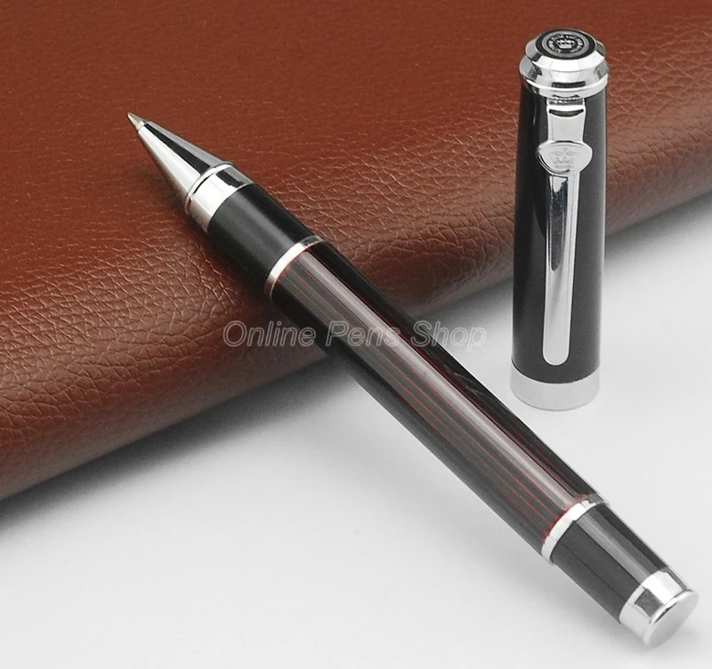 Duke Metal Red & Silver Vertica Pattern Roller Ball Pen Professional Writing Pen DRP019