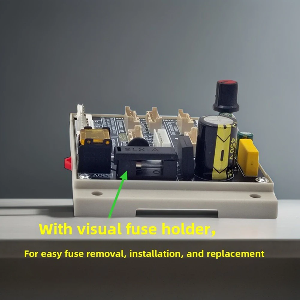 

Five Wire Brushless Motor Driver PCB Supporting 0-100% Speed Adjustment and High Voltage Release on Power Interruption