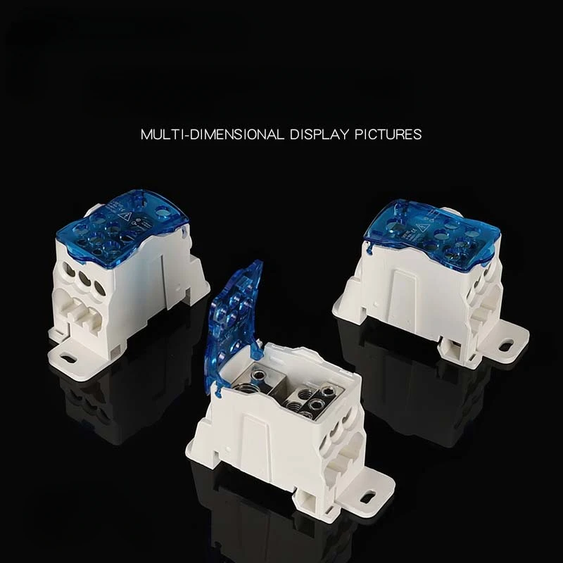 UKK-160A single pole junction box guide rail type one in six out high current junction terminal box wire junction box