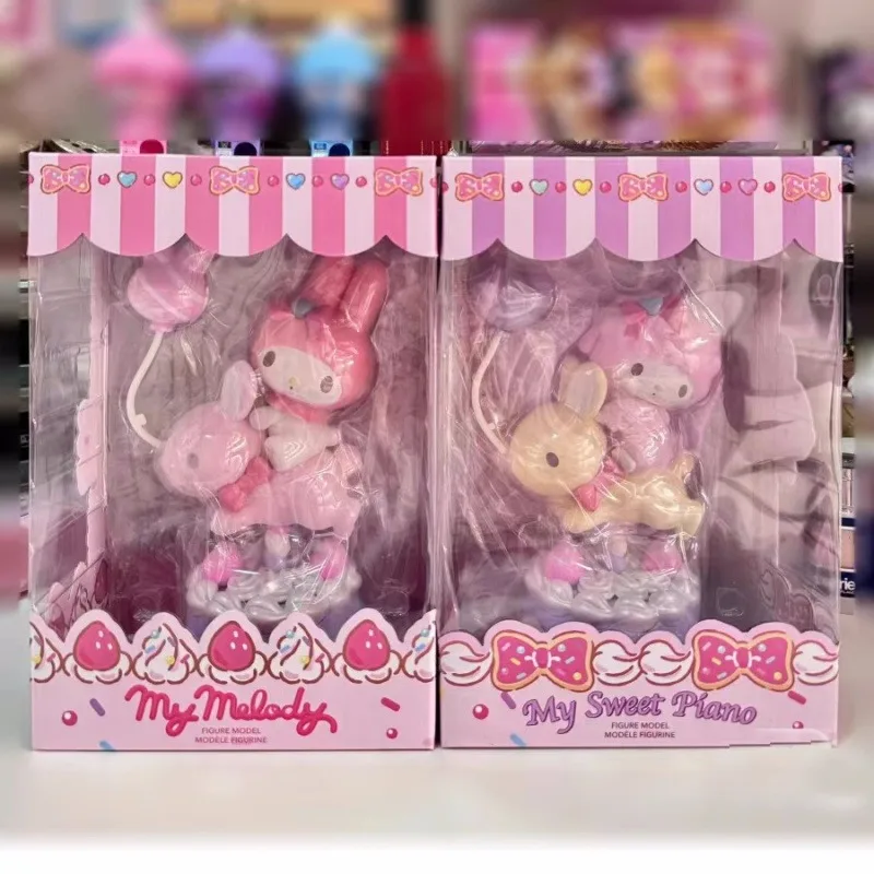 Miniso Sanrio My Melody My Sweet Piano anime Figure Sweet Party Series Model Toy Collection Decoration Kids Birthday Gift Pvc