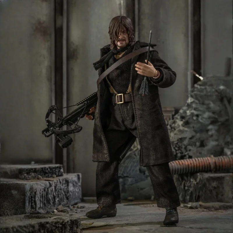 متوفر في المخزون Hiya 1/12 The Walking Dead: Dead City Season 2 Daryl Dixon Action Figure هدية عيد الميلاد المفضلة لسطح المكتب