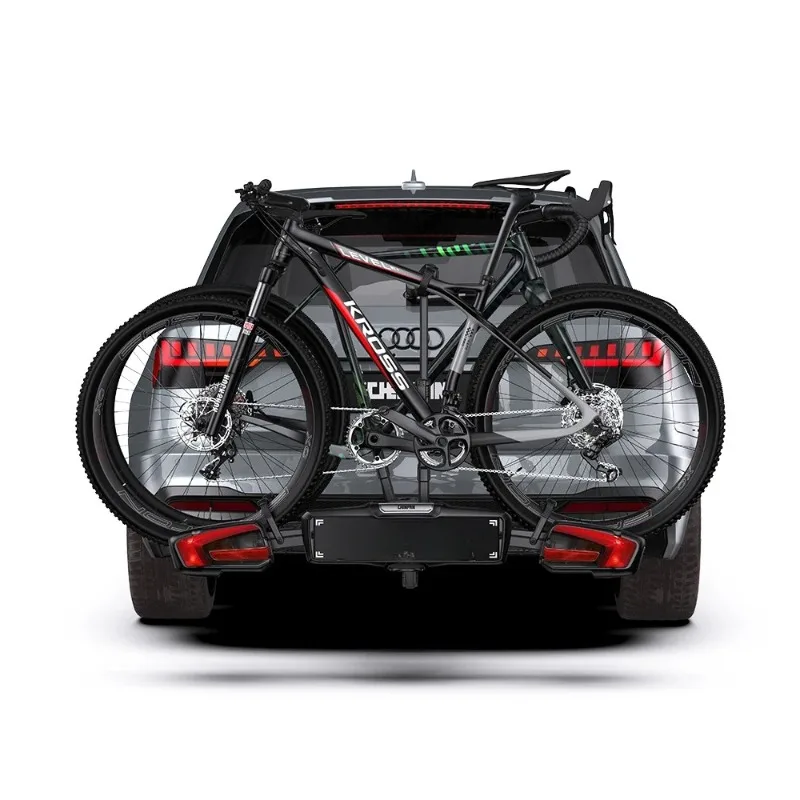 Foldable Tilting Hitch Mount E-Bike Rack Carrier For 3 Bikes Up To 60kg Each Standard Electric Bicycle Tire Carrier