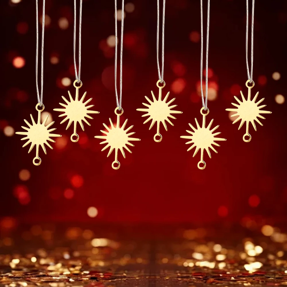 2pcs Small Size Pendant in Golden-colored Copper Material Indoor Curtain Lighting Accessories Outdoor Scene Decoration Props