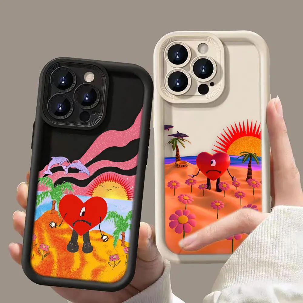

Yo Perreo Sola Bad B-Bunny Phone Case For iPhone Apple 17 AIR 16 16E 11 12 13 14 15 XR Plus Pro Max DIY Case Shockproof Cover