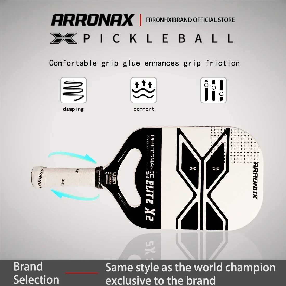 ARRONAX Pickleball Paddle Carbon Fiber 360 Thermoformed Proto Molding Flexfoam Perimeter Texture Surface Edgeless Power Paddle