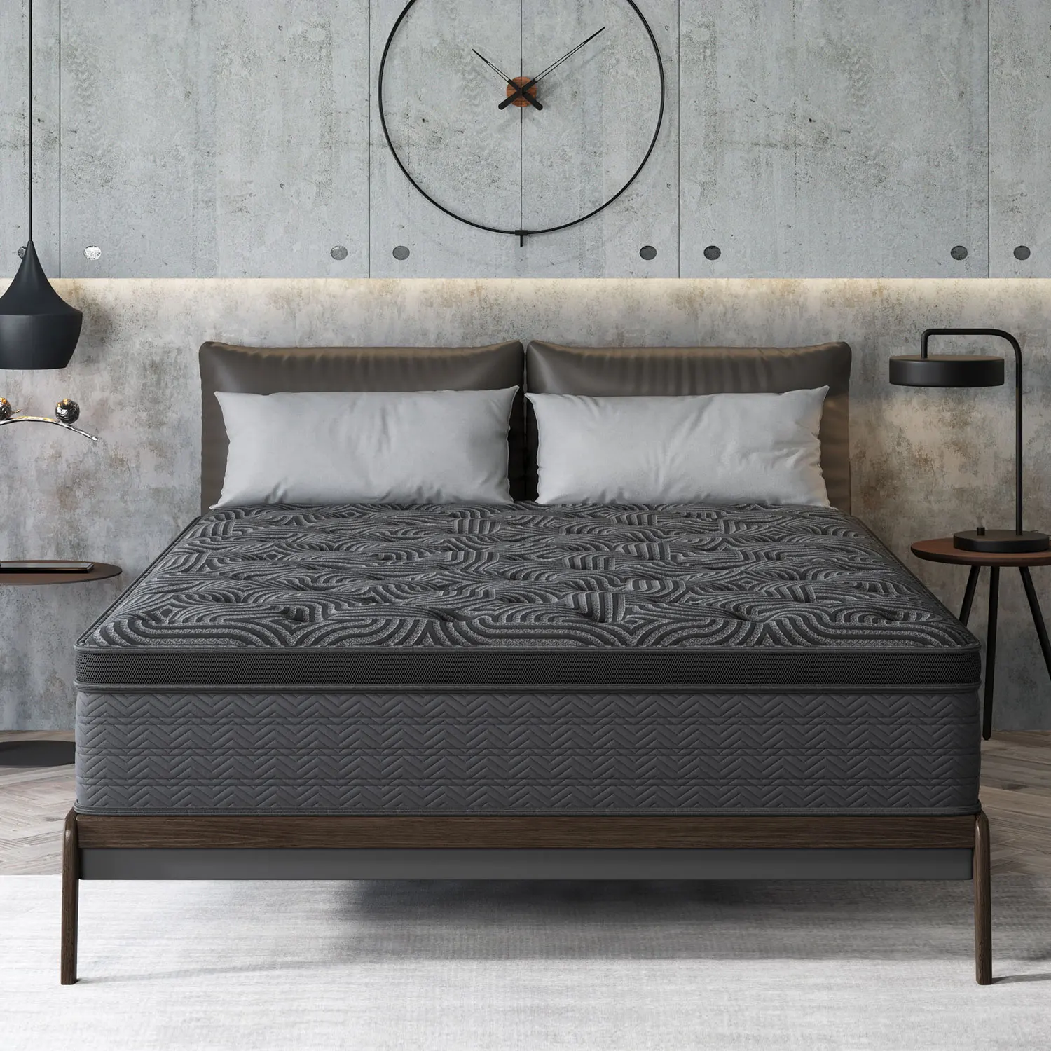 مرتبة Twin Full Queen King مقاس 12 بوصة من إسفنج الذاكرة، زنبرك هجين، صلابة متوسطة، دعم قطني لغرف المنزل والفنادق،