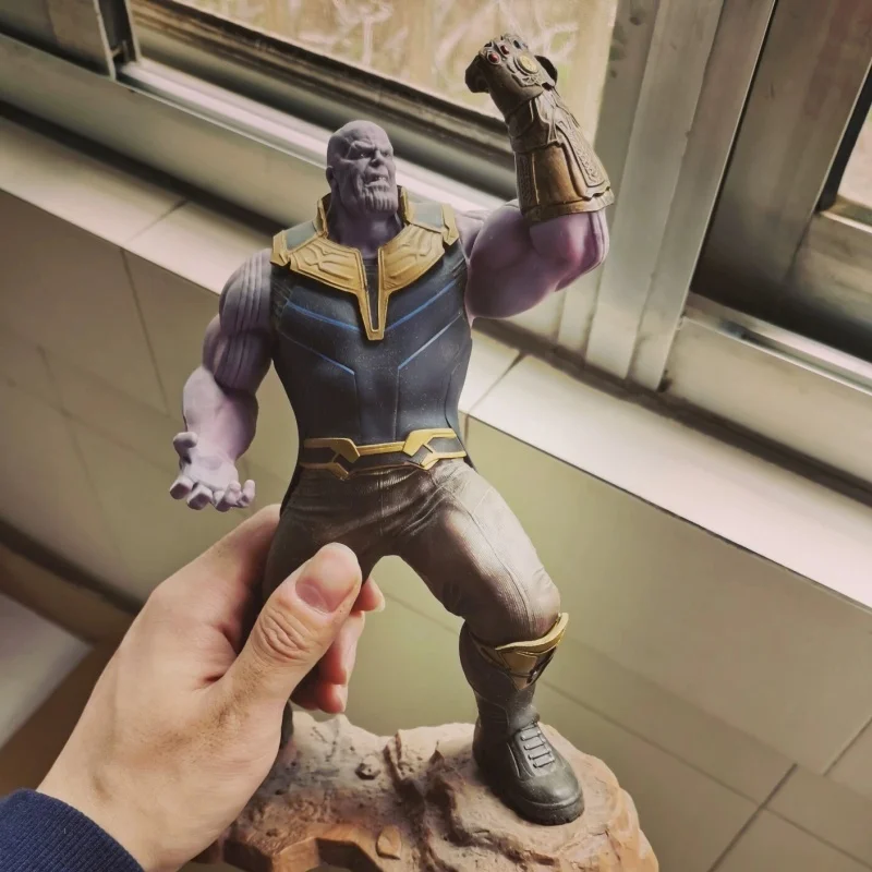 Movie The Avengers Thanos Scene Handmade Model Of The Destruction Scene Marvel Hero Decoration Statue Figures Toy Gift