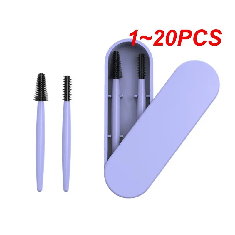 1 ~ 20 Stuks Herbruikbare Siliconen Wimper Borstel Kam Wenkbrauw Borstel Kit Mascara Toverstokken Wimpers Extensie Tool Professionele Schoonheid