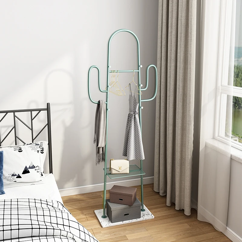 Factory Price Kid Room Coat Hanger Rack Cactus Shape Metal Garment Display Stand for Living Room Coat Hat & Clothes Storage