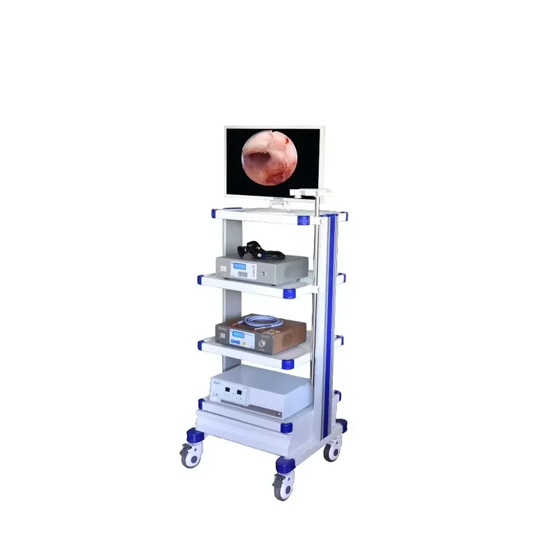 ABS Hysteroscope Trolley Cart OM-TCE Sturdy Metal Frame Mobile Support Unit for Gynecology Clinic Equipment