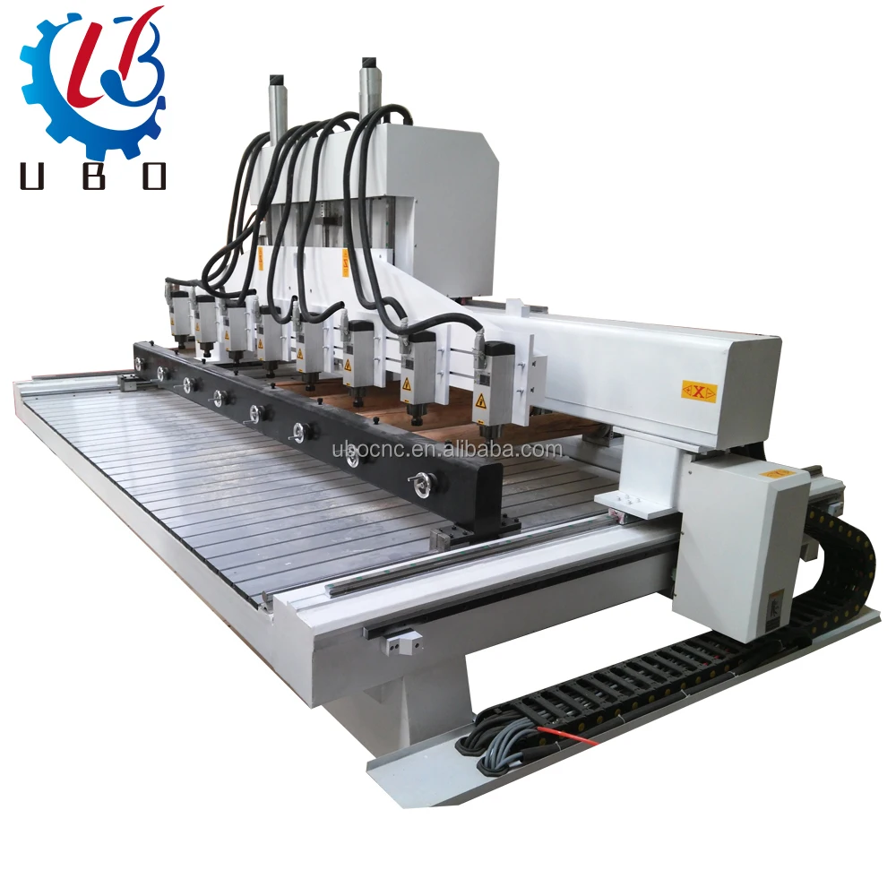 Multi Head 8Spindle Rotary 4Axis Router Engraving Machine Ubo Cnc Drilling Wood 4 Axis CNC Router Machinery