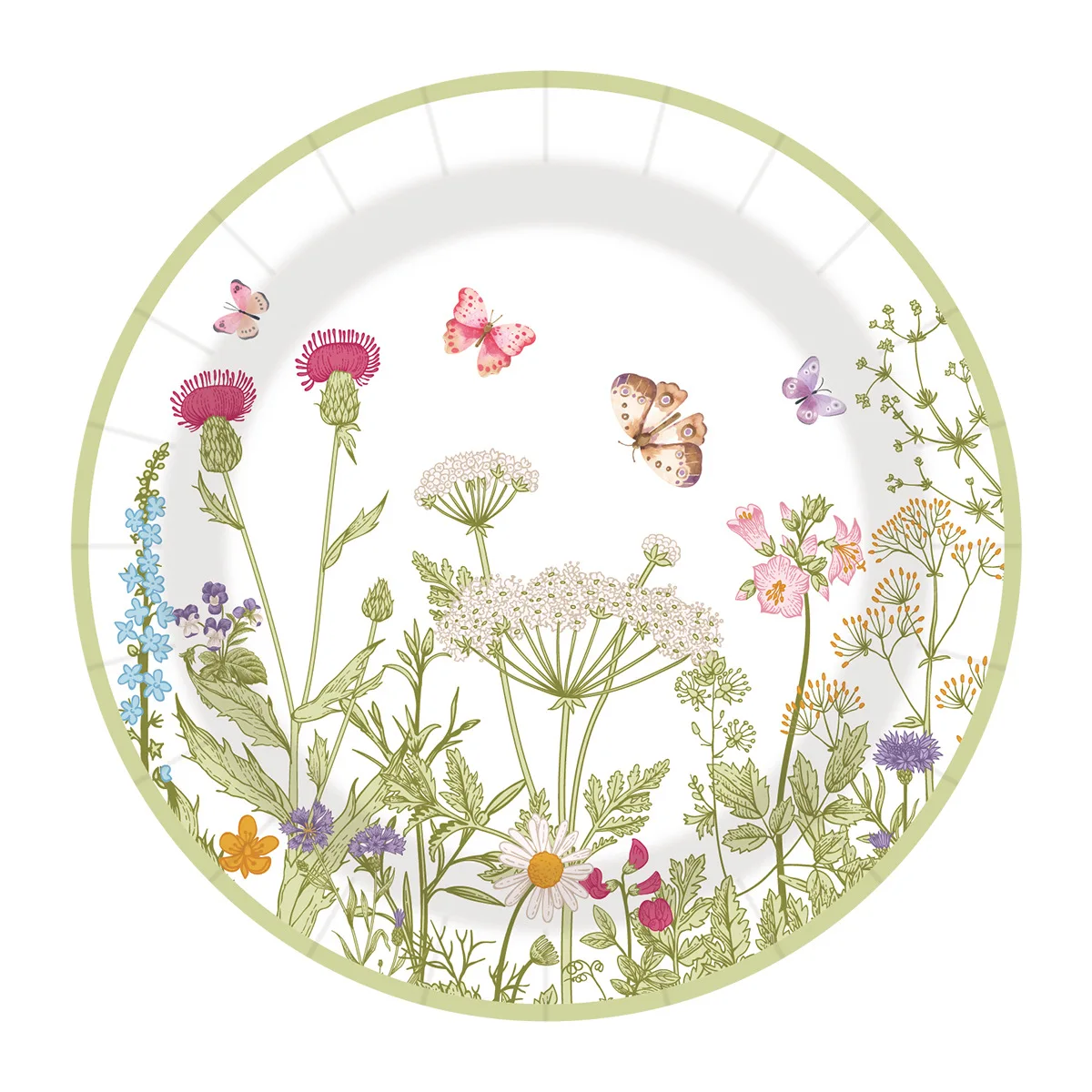 240 stks Lente Bloemen Verse Wegwerp Papier Servies Wildflower Plaat Verjaardagsfeestje Decoratie Feestartikelen Party