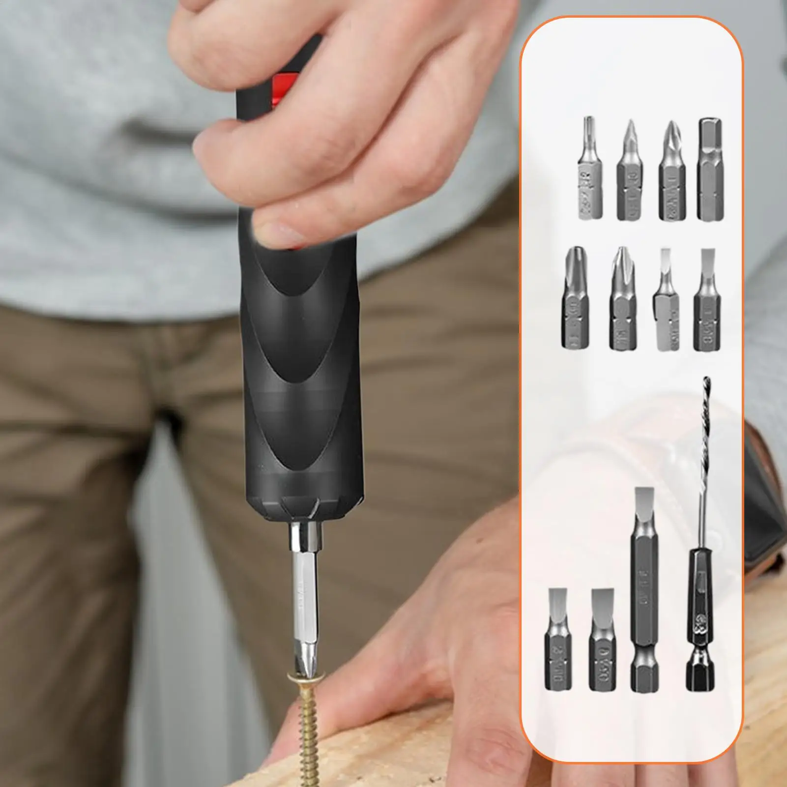 

Power Screwdriver Electric Repair Tool USB Screwdriver With Driver Bit Set For Furniture Electronics Car Craft Projects Model