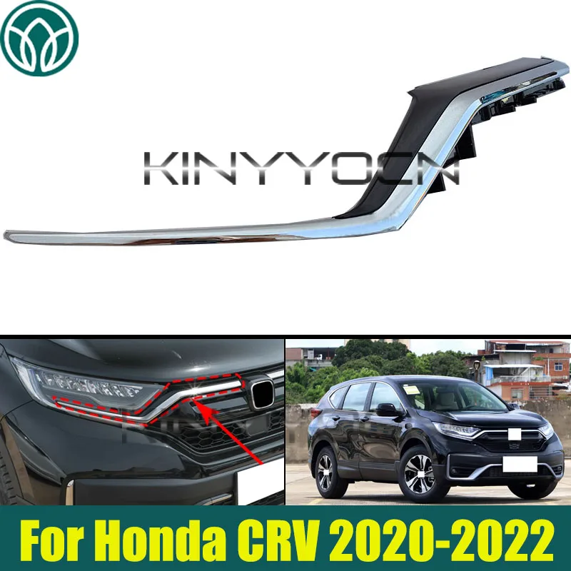 

Хромированная передняя решетка, декоративная накладка на фару для Honda CR-V CRV 2020 2021 2022, накладка на фару