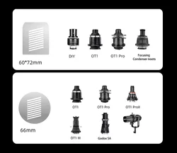 SOONPHO DIY light tube background shape effect film LED condenser tube projection film graphic insert for OT1 OT1 PRO