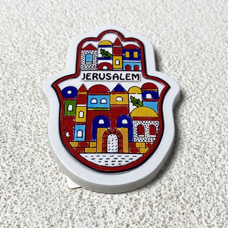 Jerusalem tourist souvenirs ins style creative decorations 3d three-dimensional palm shape magnetic refrigerator magnets