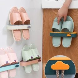 Wall Mounted Slipper Rack Self-adhesive Bathroom Slipper Hook Toilet Drainage Rack Bedroom Storage Hook Shoe Drying Rack