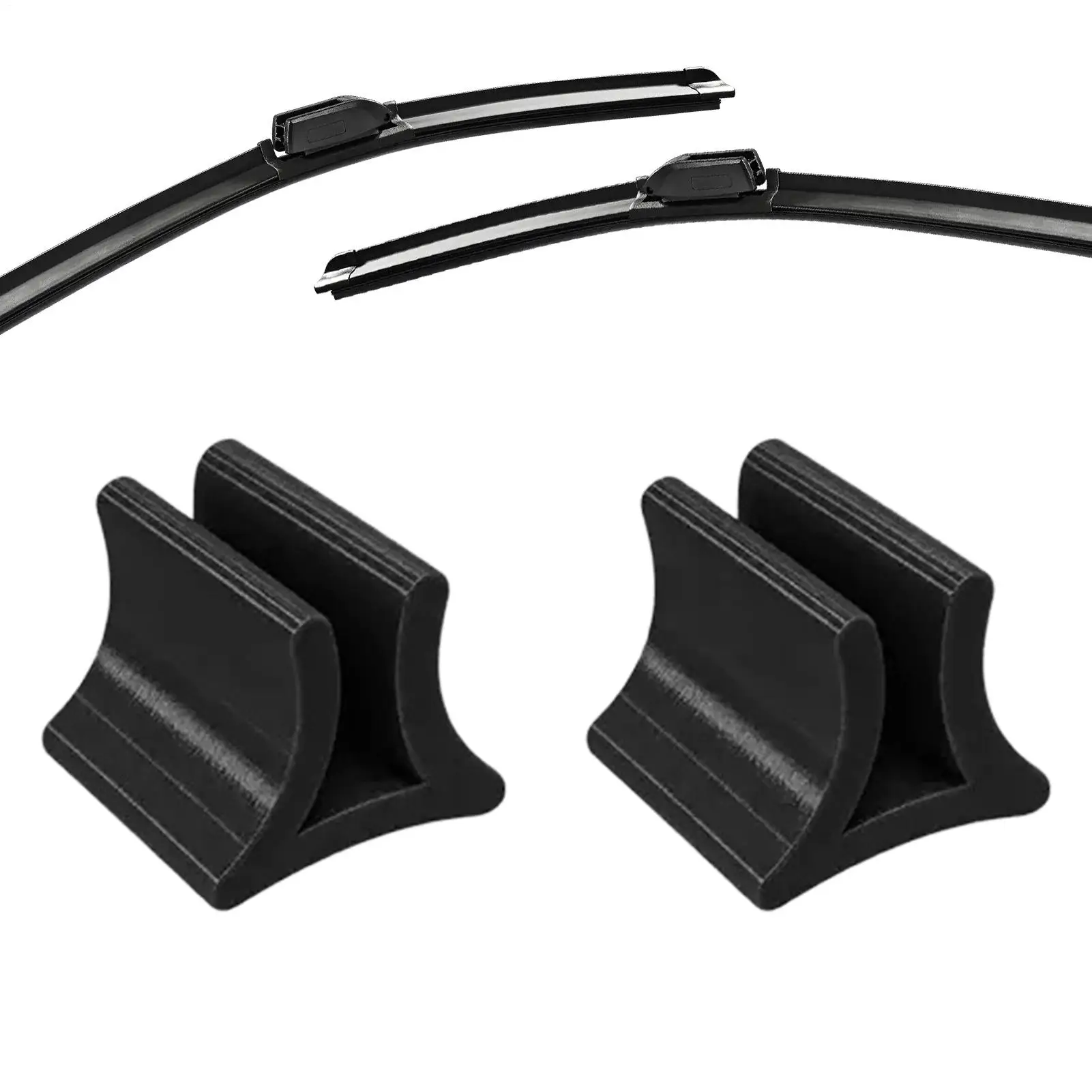 2Pcs Anti-Freeze Car Windshield Wiper Bracket, 3D Printed Universal Wiper Support Clips, Firm Holding Paired Protection Bracket