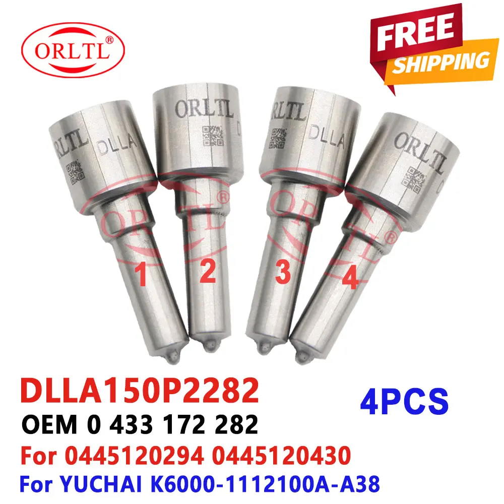 4 PCS New DLLA 150 P2282 Nozzle DLLA150P2282 Auto Parts DLLA 150P 2282 Nozzle 0 433 172 282 For 0 445 120 430 0 445 120 294