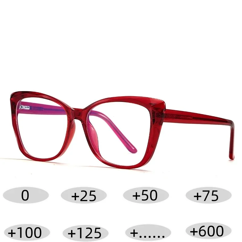 Fashion Cat Eye Eyeglasses Optical Frame Transparent Lens Designer Light Reading Glasses Women